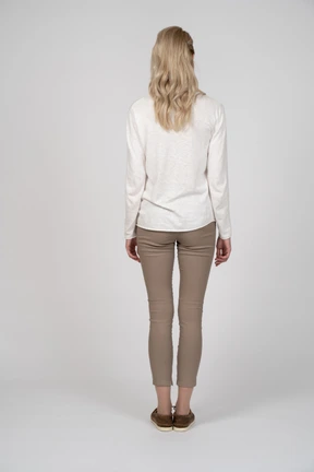 Woman in casual clothes standing