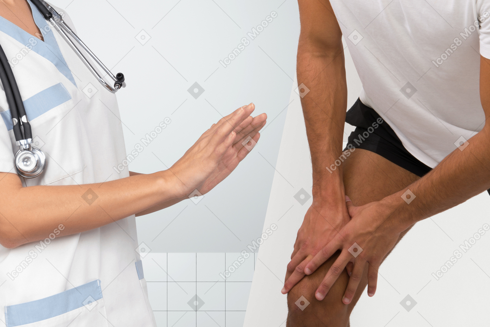 Le patient se plaint de douleurs aux jambes