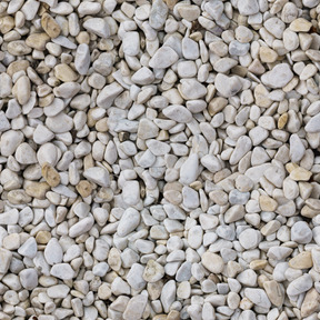 White gravel stones