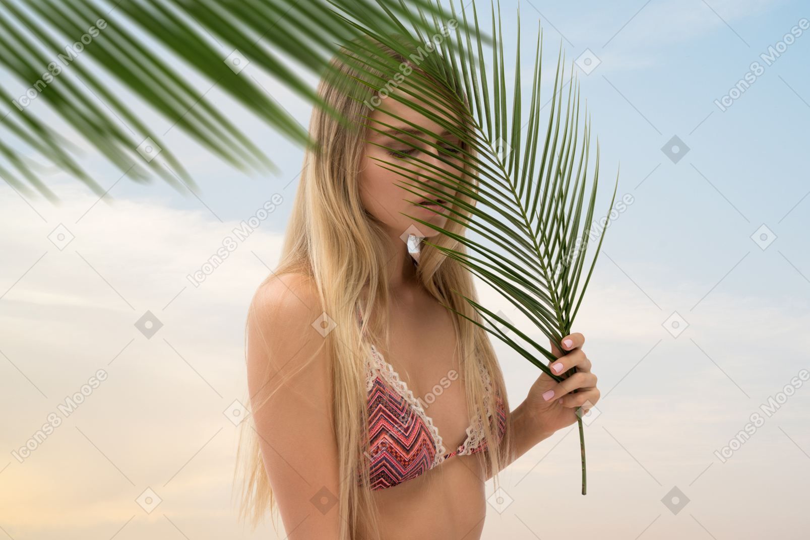Young beautiful girl in bikini