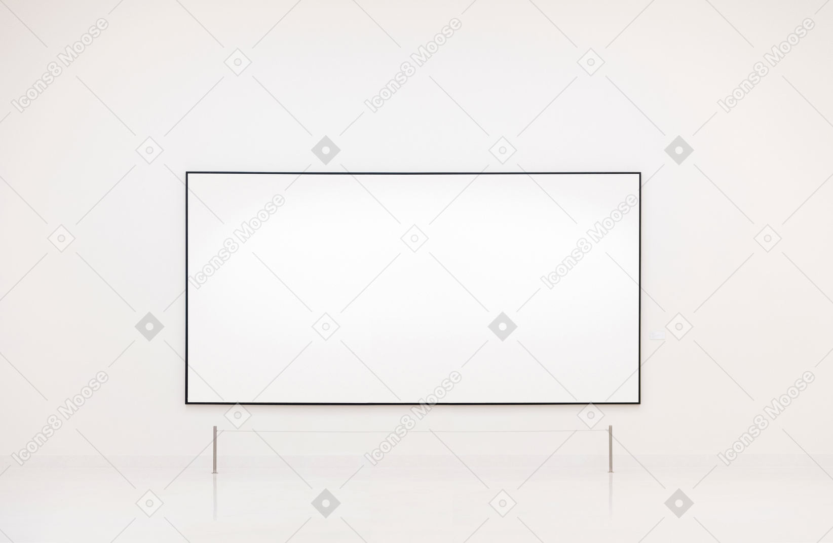Fundo de quadro branco na parede branca