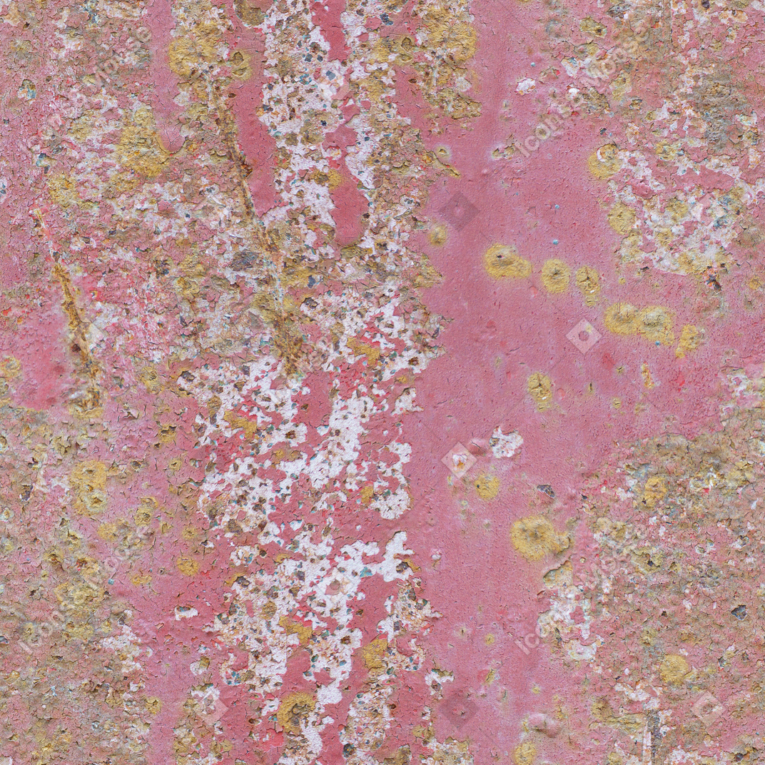 Pink painted metal surface