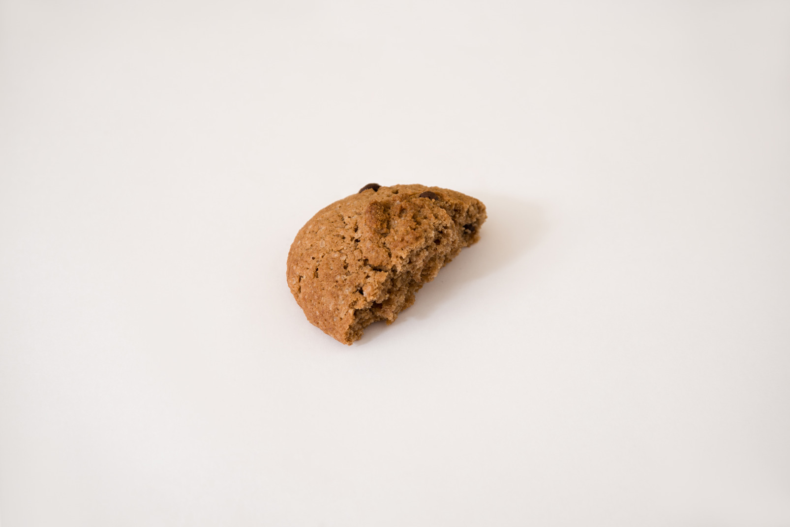 Half eaten oatmel cookie