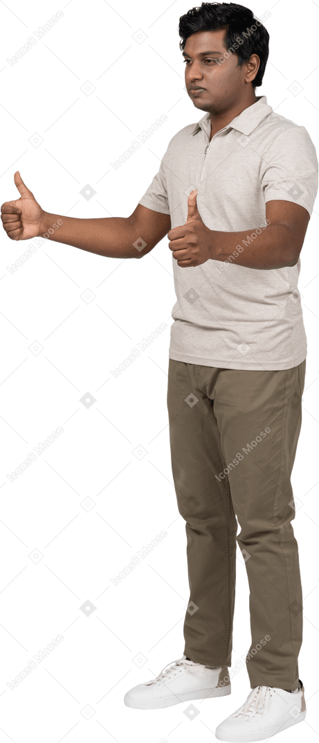 Hombre en ropa casual de pie