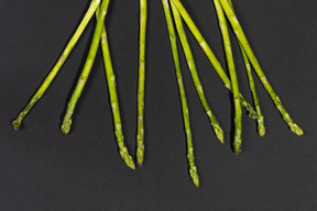 Asparagus on black background