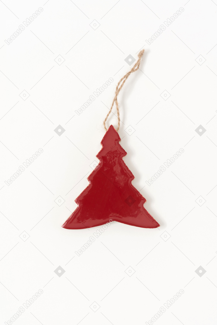 Red christmas tree shaped toy