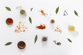 Different spices and seasonings