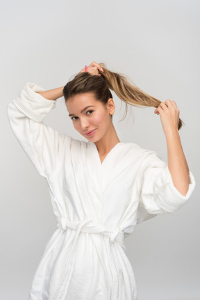Ponytail is great and simple option for busy day