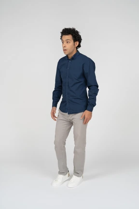 Front view of a man in casual clothes