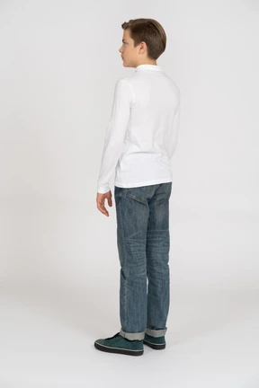 Young man in casual clothes standing