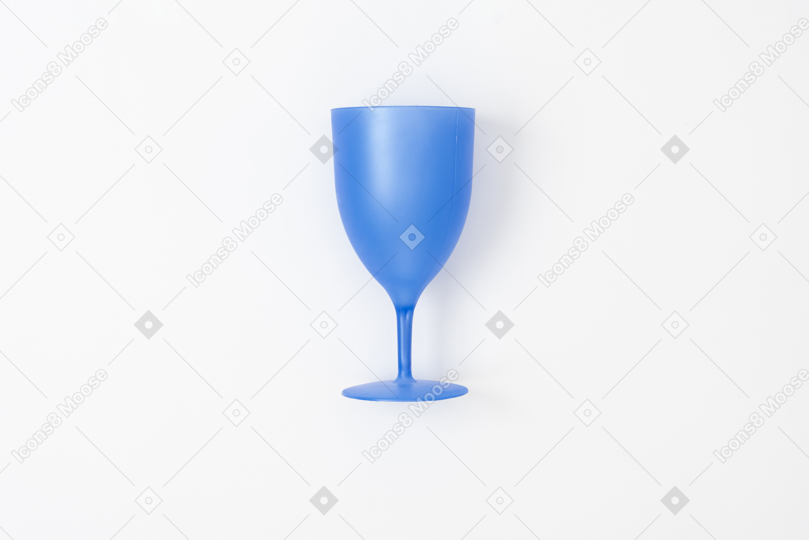 Copa de vino desechable azul