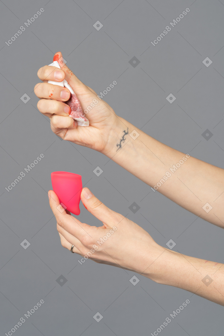 Comparing sanitary pad and menstrual cup