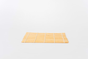 Bamboo mat on white background