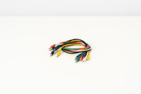 Colorful wires on a white background