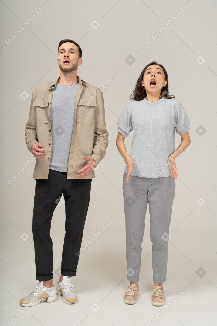 Young couple is about to sneeze