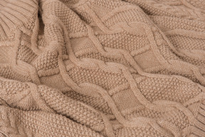 Brown knitted blanket