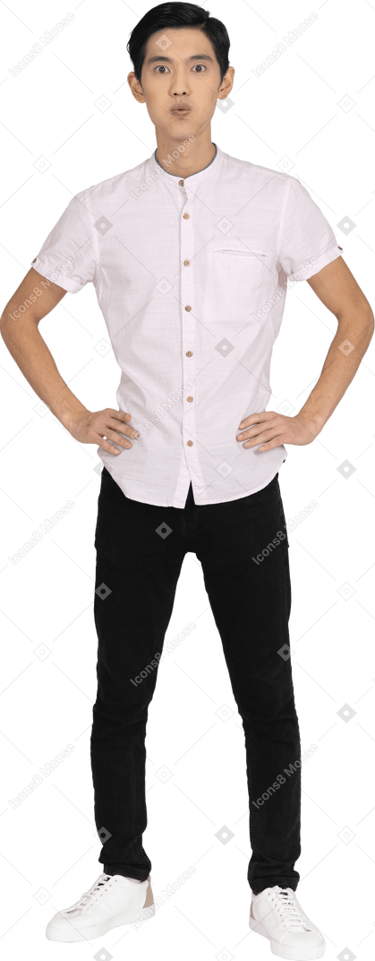 Man in casual clothes standing