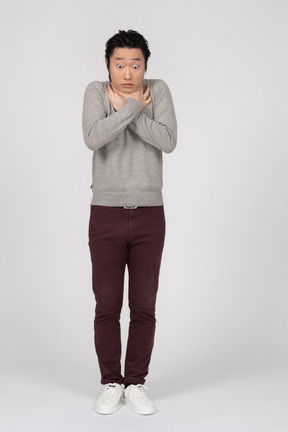 Man in casual clothes posing