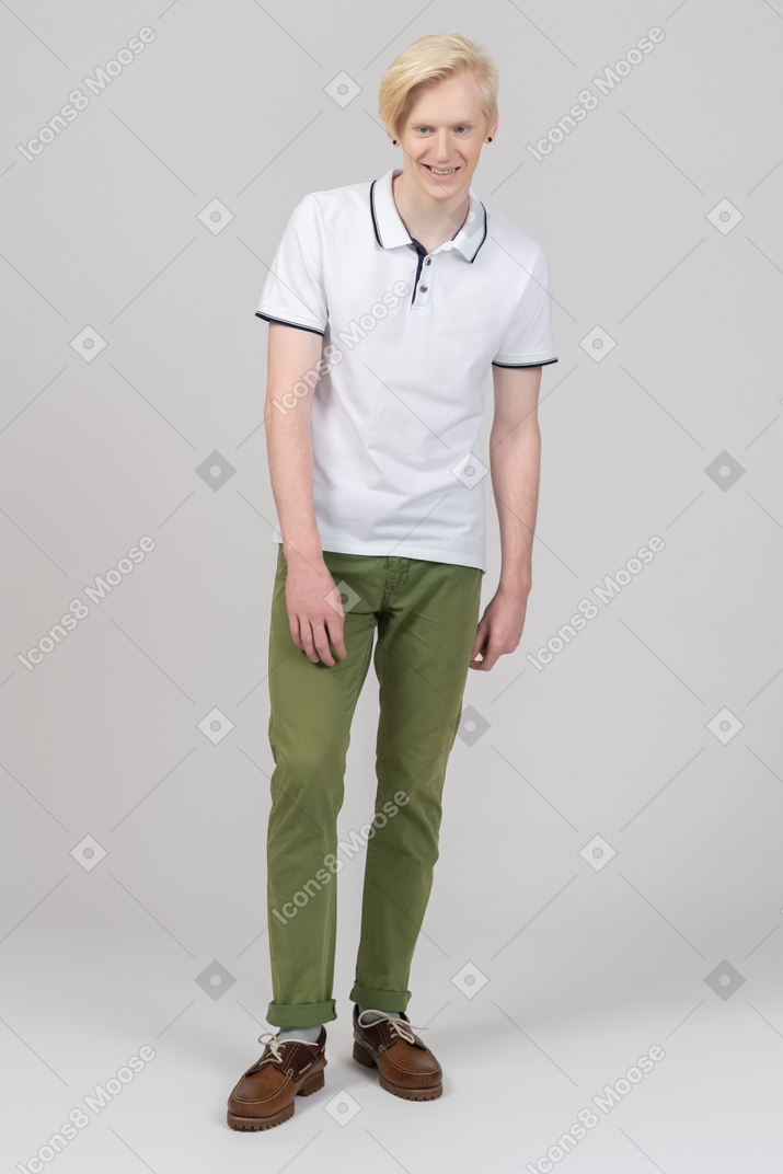 Young man standing with smile