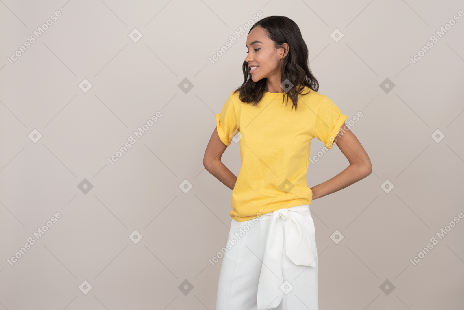 Young beautiful woman wearing a t-shirt