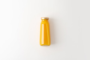 A small bottle of juice