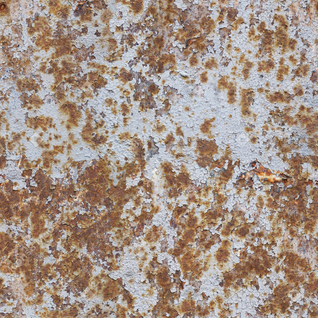 Old rusty metal surface covered with paint
