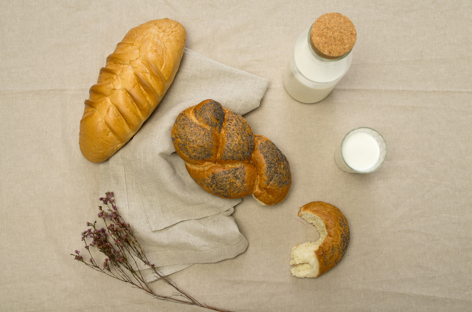 What can be better than a piece of a fresh bread with some milk?