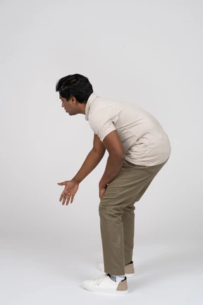 Man in casual clothes posing