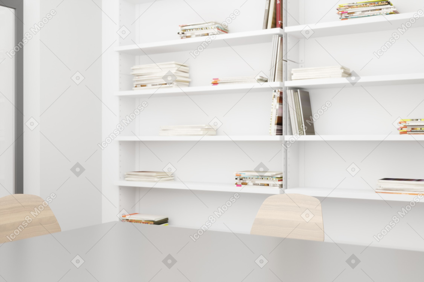 A shelf with books on it