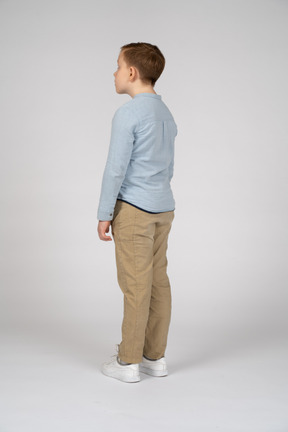 Rear view of boy