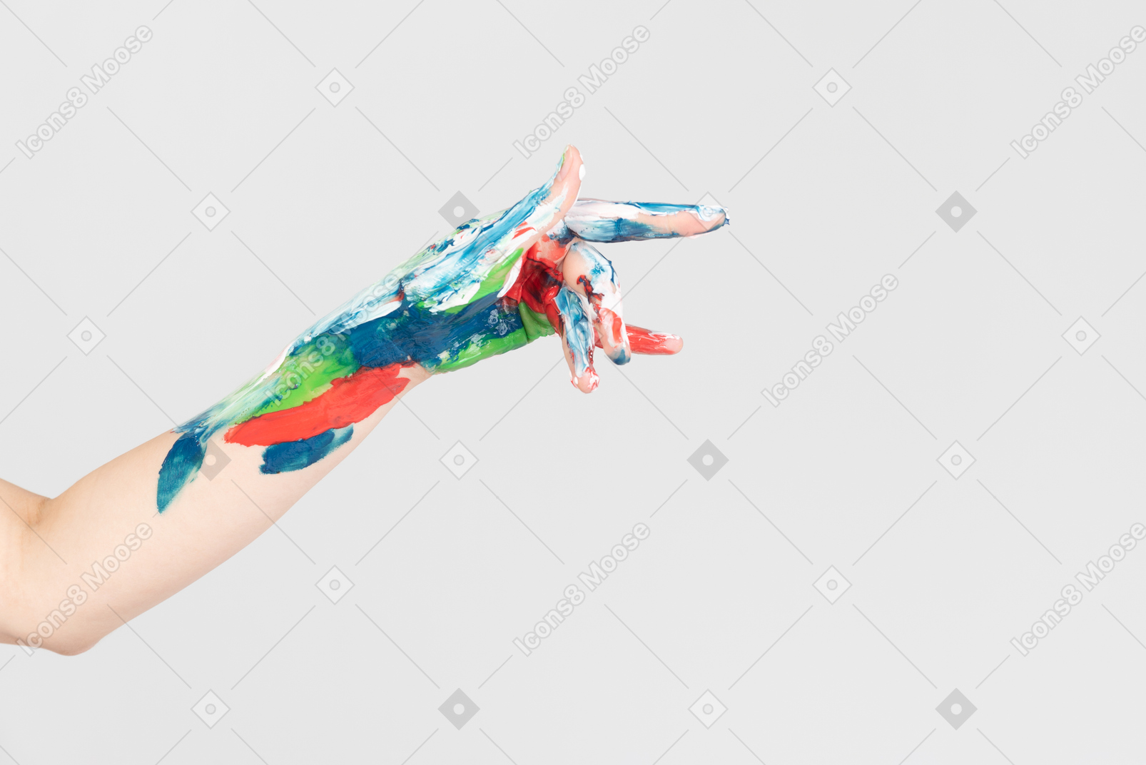 Нарисованная женская рука