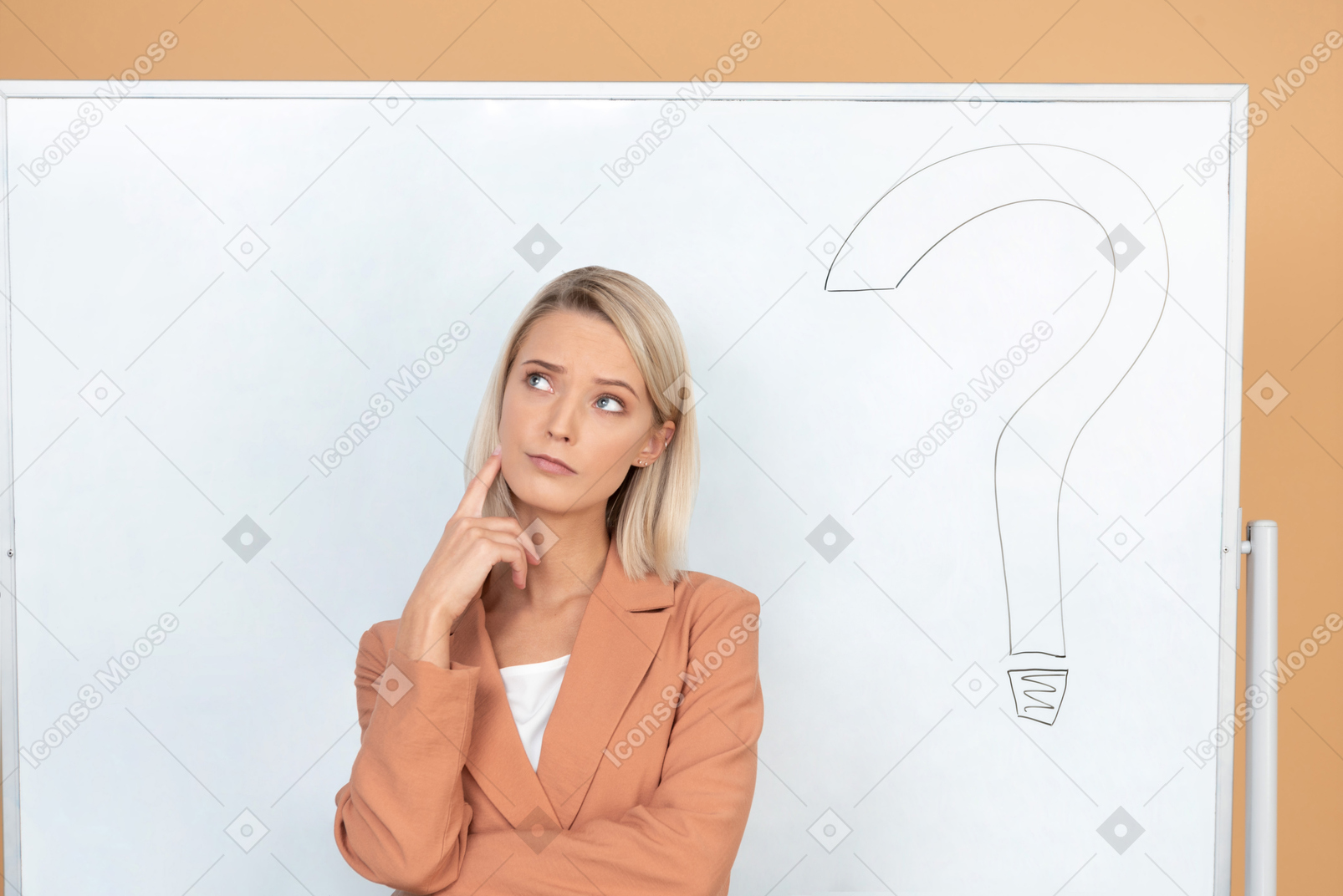 Doubting employee thinking about future plans