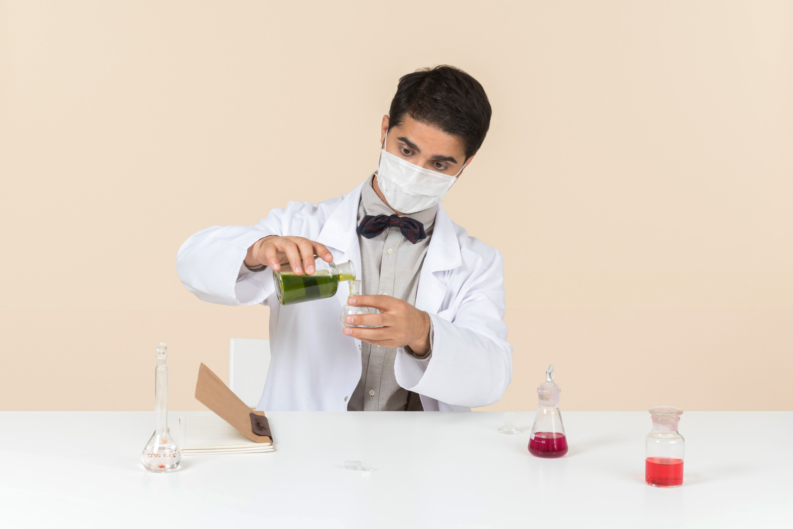 Young male scientist working in a lab