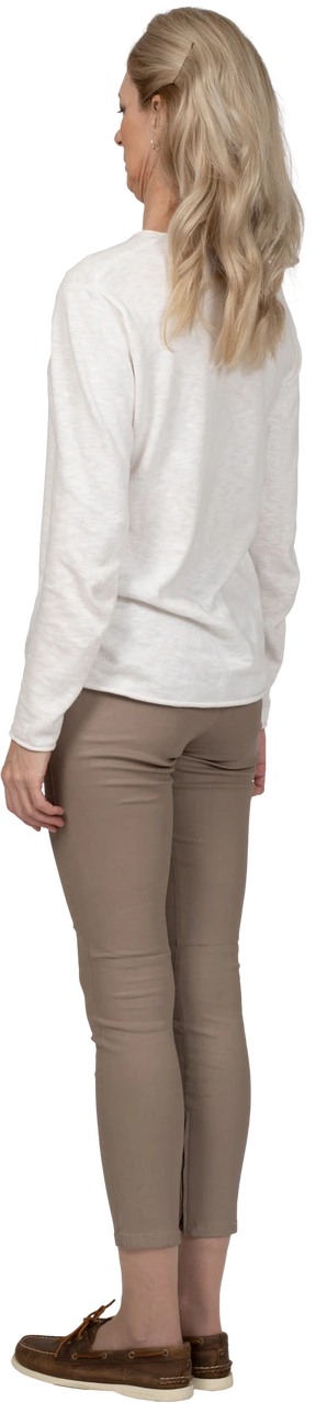 Woman in casual clothes standing