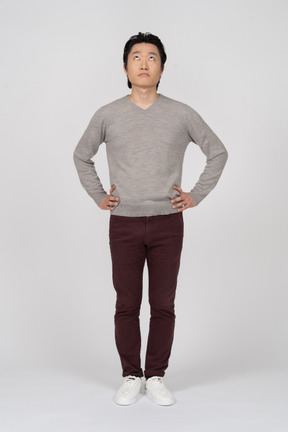 Man in casual clothes standing