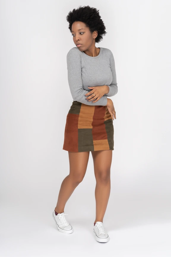 Corduroy skirt outfit discount 3d