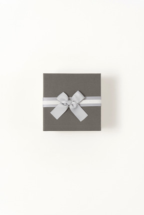 Navidad presente caja gris